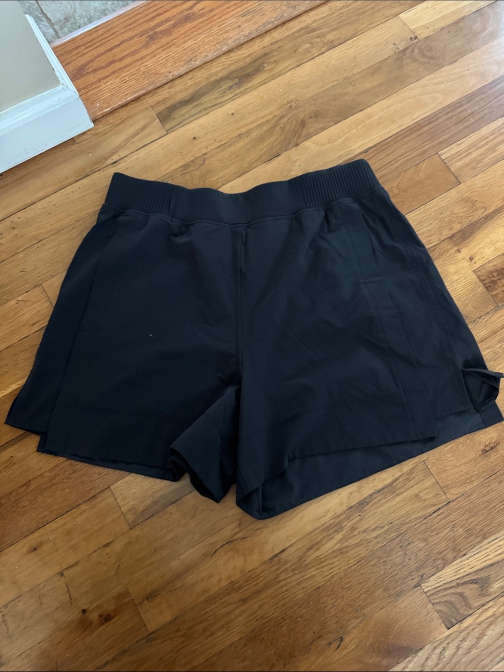 Lululemon Women's Black Athletic Shorts - Comfortable Everyday Layered Design